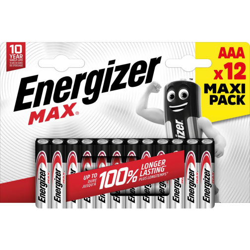 Energizer piles Max AAA, blister de 12 pièces
