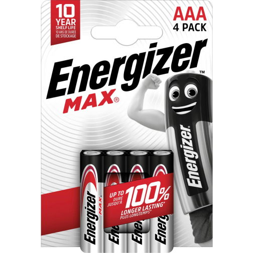 Energizer piles Max AAA/LR03/E92, blister de 4