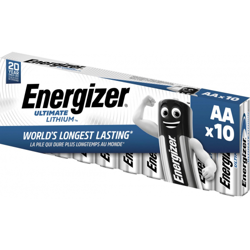 Energizer piles Ultimate Lithium AA/L91, paquet de 10 pièces