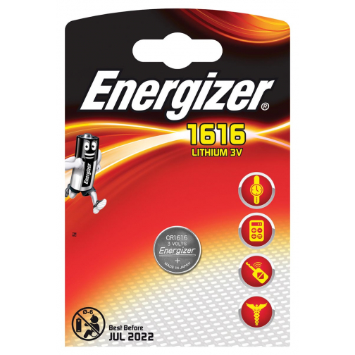 Energizer pile bouton CR1616, sous blister