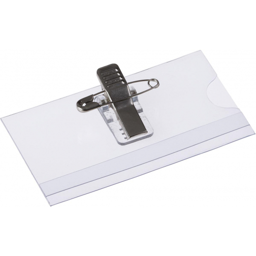 Europel badge avec clip combiné, ft 75 x 40 mm, 24 pièces