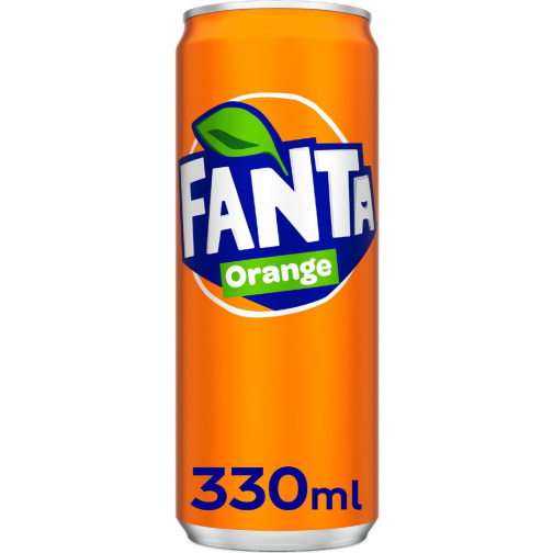 Fanta Orange boisson rafraîchissante, sleek canette de 33 cl, paquet de 24 pièces