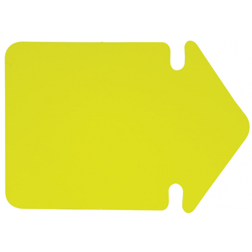 Folia étiquettes en carton fluo, 24 cm, jaune fluo (flèches)