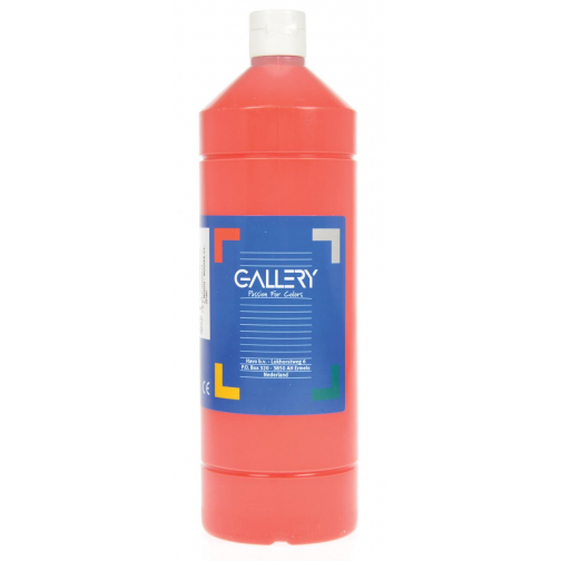 Gallery gouache flacon de 1.000 ml, rouge clair