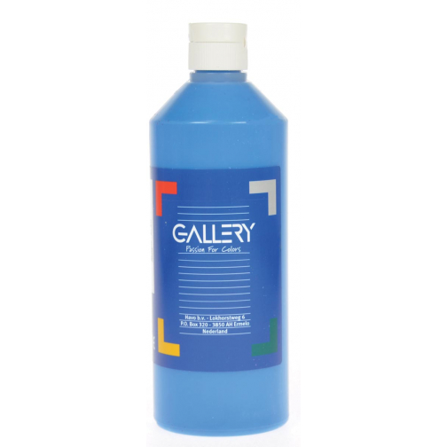 Gallery gouache flacon de 500 ml, bleu