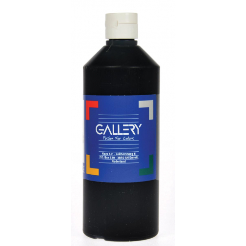 Gallery gouache flacon de 500 ml, noir