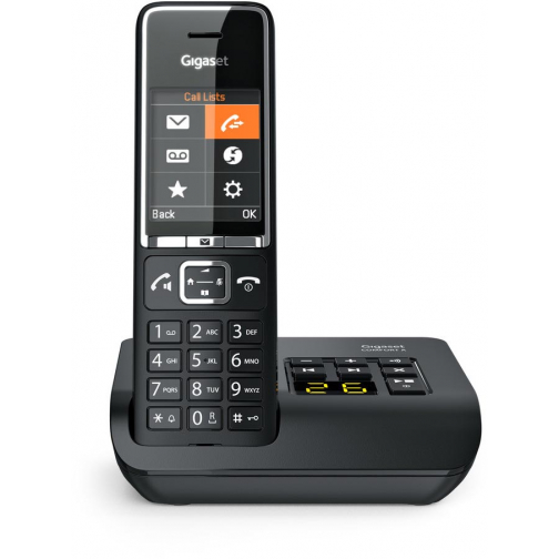 Gigaset Comfort 550A téléphone DECT sans fil avec répondeur intégré, noir