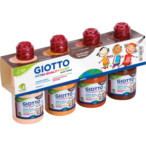 Giotto Extra Quality Skin Tones gouache, 250 ml, paquet de 4 flacons