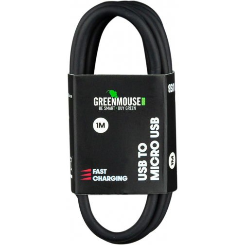 Greenmouse câble, USB-A/USB micro, 1 m, noir