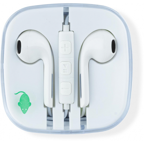 Greenmouse masque-micro intra-auriculaire, 3,5 mm jack, blanc