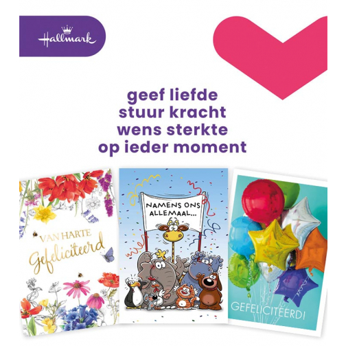 Hallmark set de cartes de souhaits, A4 félicitations (NL), paquet de 8 pièces