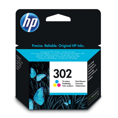 HP cartouche d'encre 302, 165 pages, OEM F6U65AE, 3 couleurs