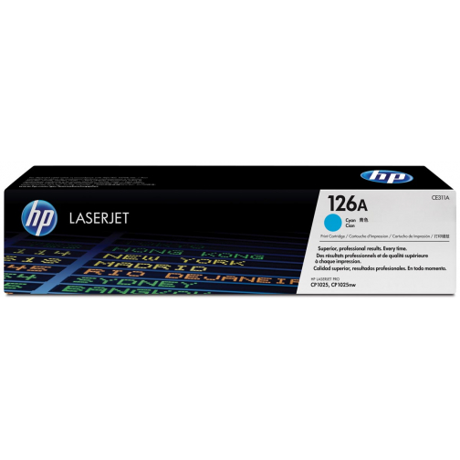 HP toner 126A, 1000 pages, OEM CE311A, cyan