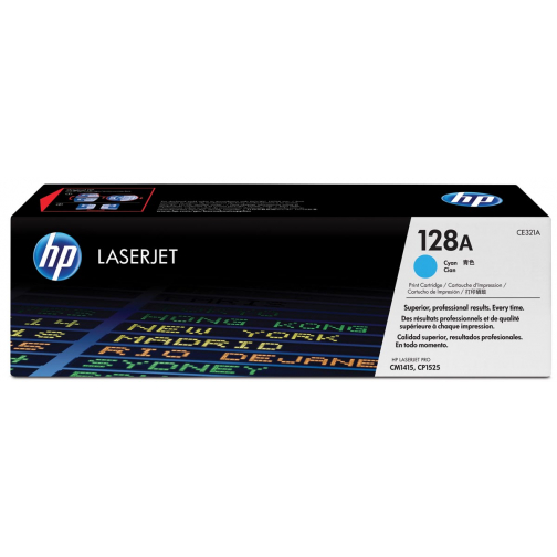 HP toner 128A, 1300 pages, OEM CE321A, cyan