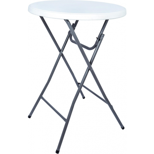 Table debout BT100, blanc, diamètre 80 cm
