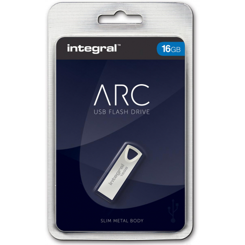 Integral ARC clé USB 2.0, 16 Go, argent