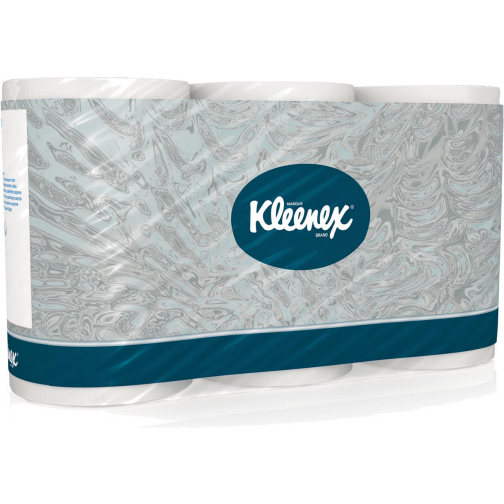 Kleenex papier toilette, 3 plis, 350 feuilles, paquet de 6 rouleaux