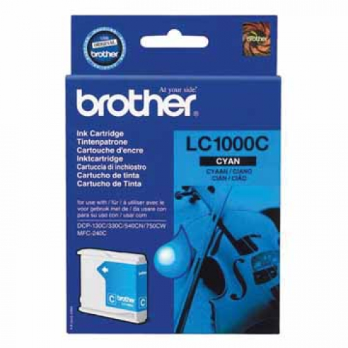 Brother cartouche d'encre, 400 pages, OEM LC-1000C, cyan