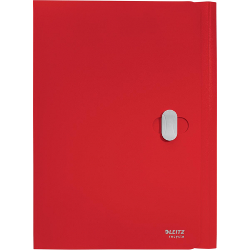 Leitz Recycle chemise à rabats, en PP, ft A4, rouge