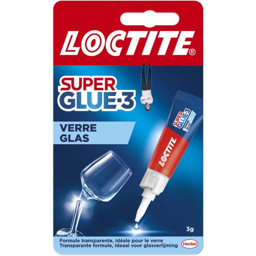 Loctite colle instantanée Super Glue Verre, 3 g, sous blister