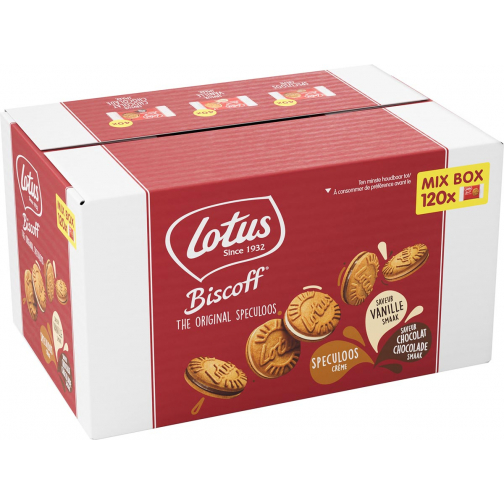 Lotus speculoos fourrés Mix Box, boîte de 120 pièces