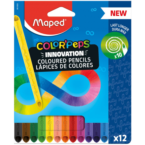 Maped Color'Peps Infinity crayon de couleur, 12 crayons