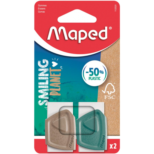 Maped Smiling Planet gomme, 2 pièces