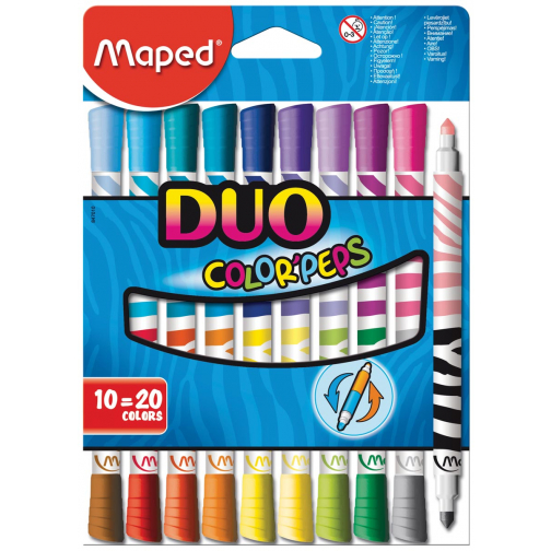 Maped Feutre Color'Peps Duo, blister de 10 pièces