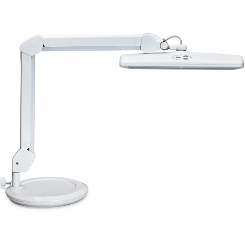 MAUL luminaire de poste de travail LED Intro, avec pied, dimmable, blanc