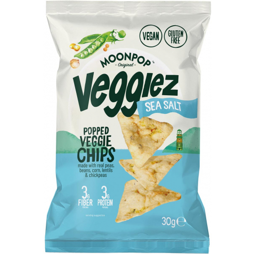 Moonpop Veggiez chips Sea Salt, sachet de 30 g