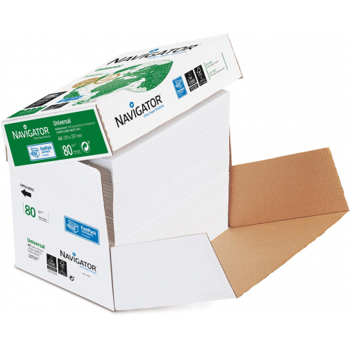 Navigator Universal papier d'impression, ft A4, 80 g, boîte de 2500 feuilles