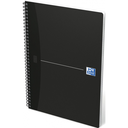 Oxford Office Essentials cahier à reliure spirale, 180 pages, ft A4, ligné, noir