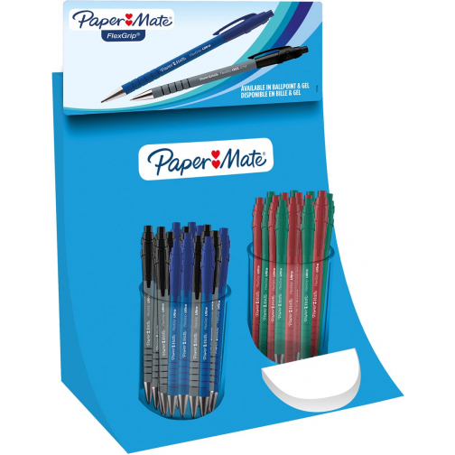 Paper Mate stylo bille Flexgrip Ultra RT , présentoir de 96 pièces, assorti