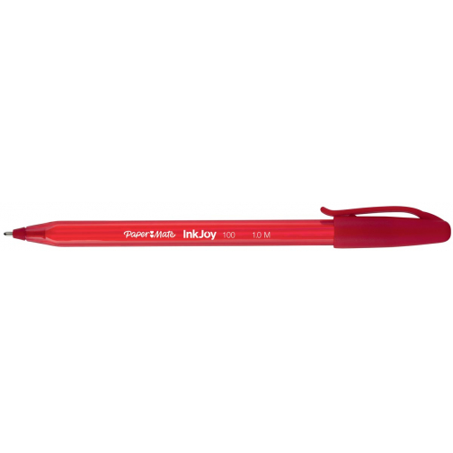 Paper Mate stylo bille InkJoy 100 avec capuchon, rouge