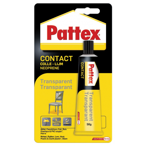 Pattex colle de contact Transparent, tube de 50 g, sous blister