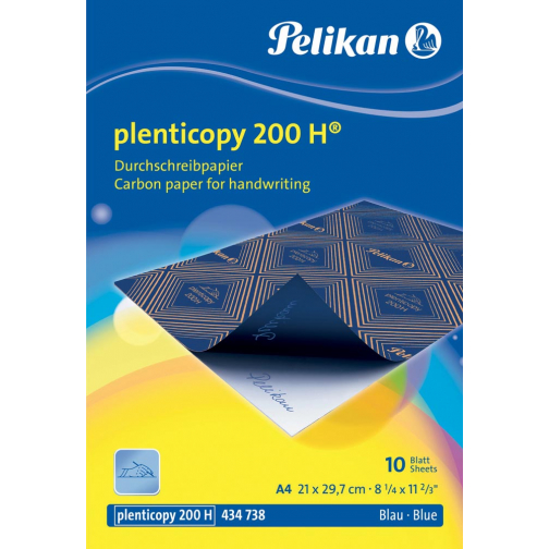 Pelikan papier carbone Plenticopy 200H, pochette de 10 feuilles