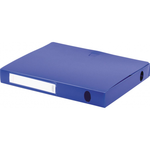 Pergamy boîte de classement, pour ft A4, en PP de 700 micron, dos de 4 cm, bleu