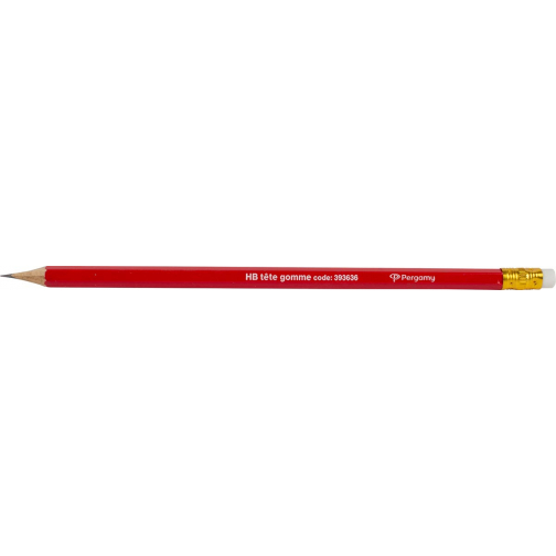 Pergamy crayon avec gomme HB, boîte de 12 pièces
