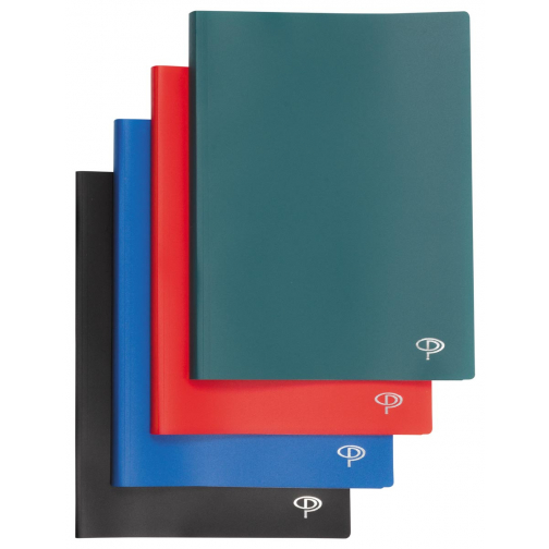 Pergamy protège-documents, pour ft A4, avec 20 pochettes transparents, en couleurs assorties