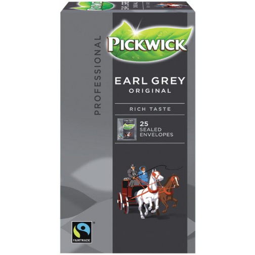 Pickwick thé, Earl Grey, fairtrade, paquet de 25 sachets