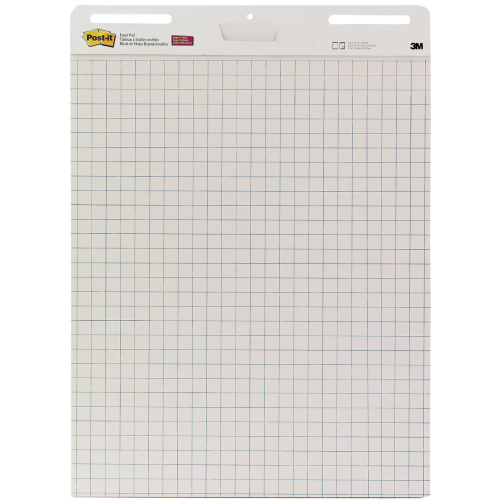 Post-it meeting chart, ft 63,5 x 77,5 cm, quadrillé, 30 feuilles, pacquet de 2 blocs