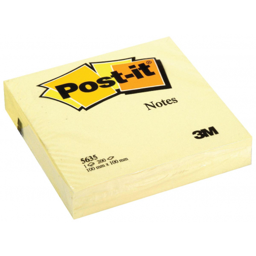 Post-it Notes, ft 101 x 101 mm, jaune, bloc de 200 feuilles