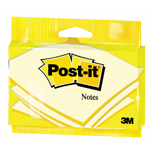 Post-it Notes, 100 feuilles, ft 76 x 127 mm, jaune, sous blister