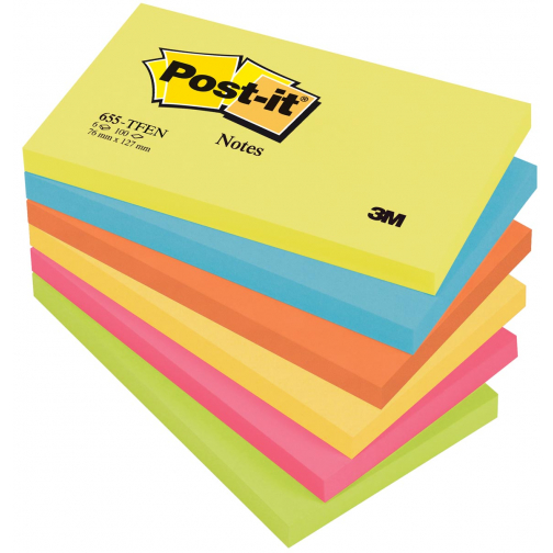Post-it Notes Vitaliteit, ft 76 x 127 mm, paquet de 6 blocs