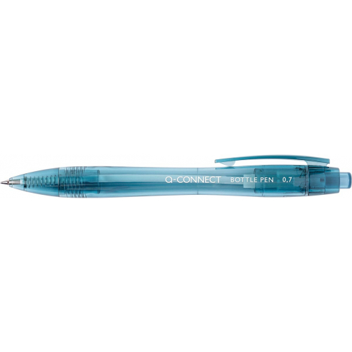 Q-CONNECT stylo Recyclage PET, 0,7 mm, pointe moyenne, bleu