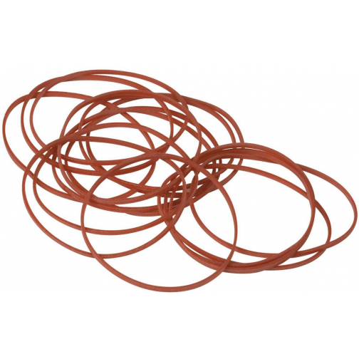 Q-CONNECT élastiques, largeur 1,5 mm, longueur 80 mm, 100g, rouge