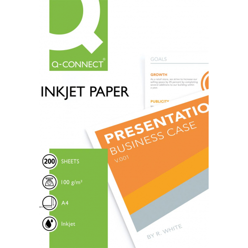 Q-CONNECT papier à jet d'encre ft A4, 100 g, paquet de 100 feuilles, blanc