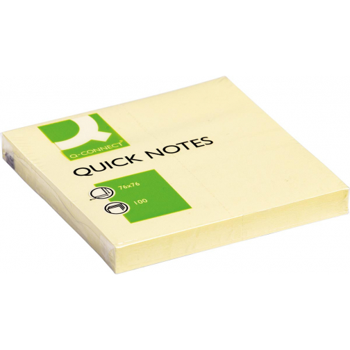Q-CONNECT Quick Notes, ft 76 x 76 mm, 100 feuilles, jaune