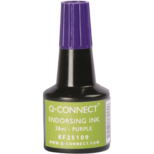 Q-CONNECT encre à tampon, flacon de 28 ml, violet