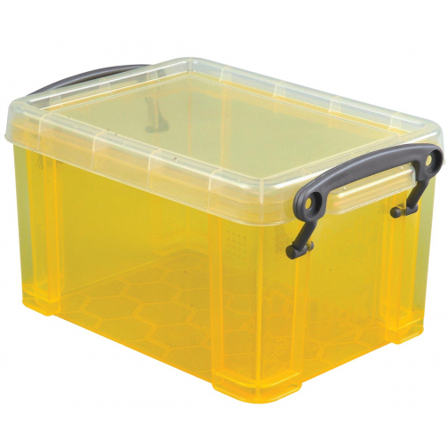 Really Useful Box 0,7 litres, jaune transparent